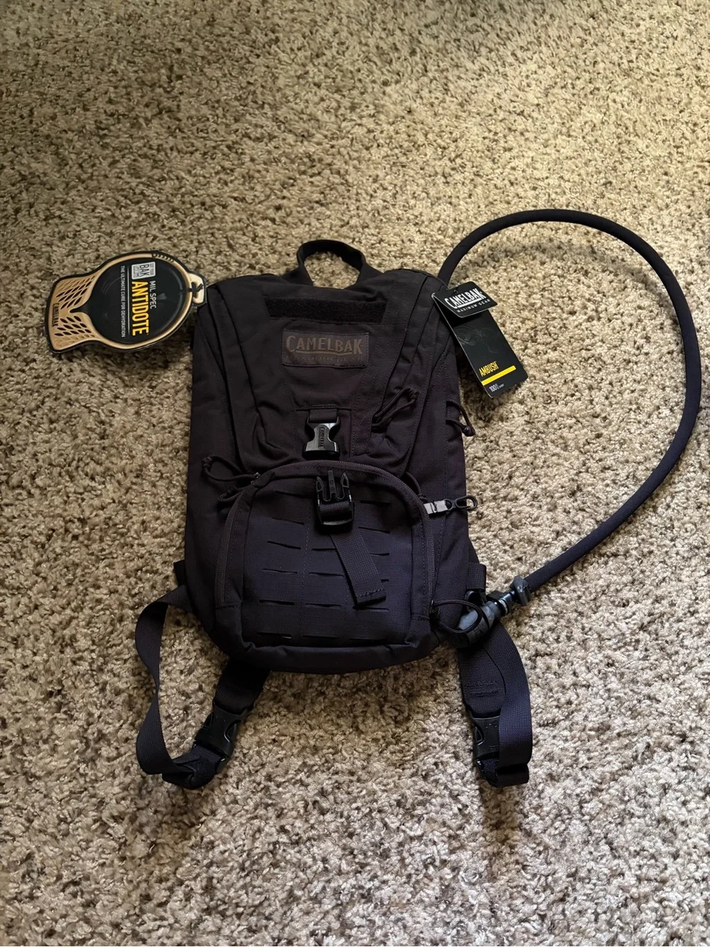 Camelbak Black Hydration Backpack with Drinking Tube